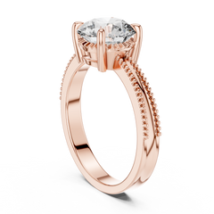 Round Solitaire Lab Grown Diamond Ring