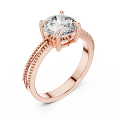 Round Solitaire Lab Grown Diamond Ring