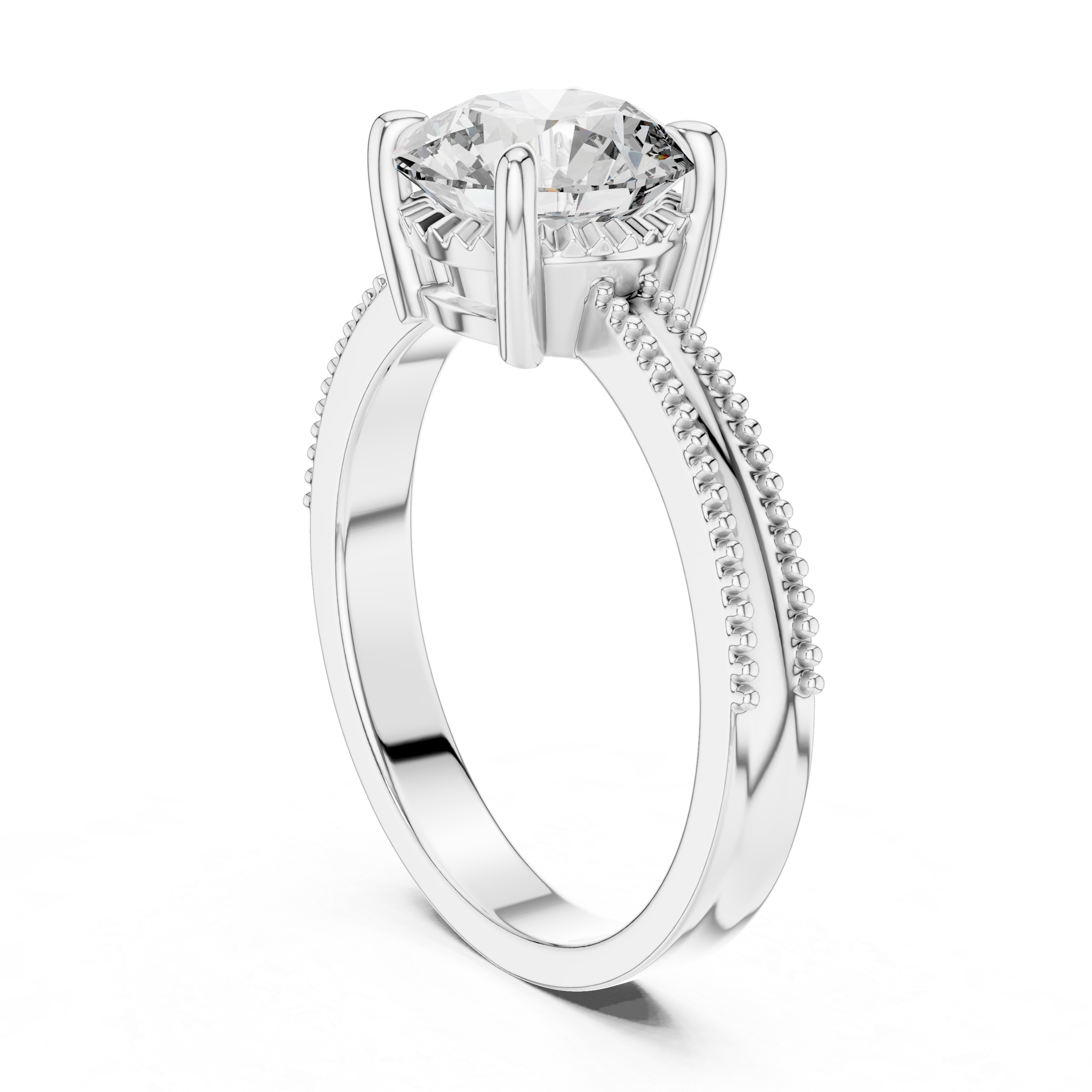 Round Solitaire Lab Grown Diamond Ring