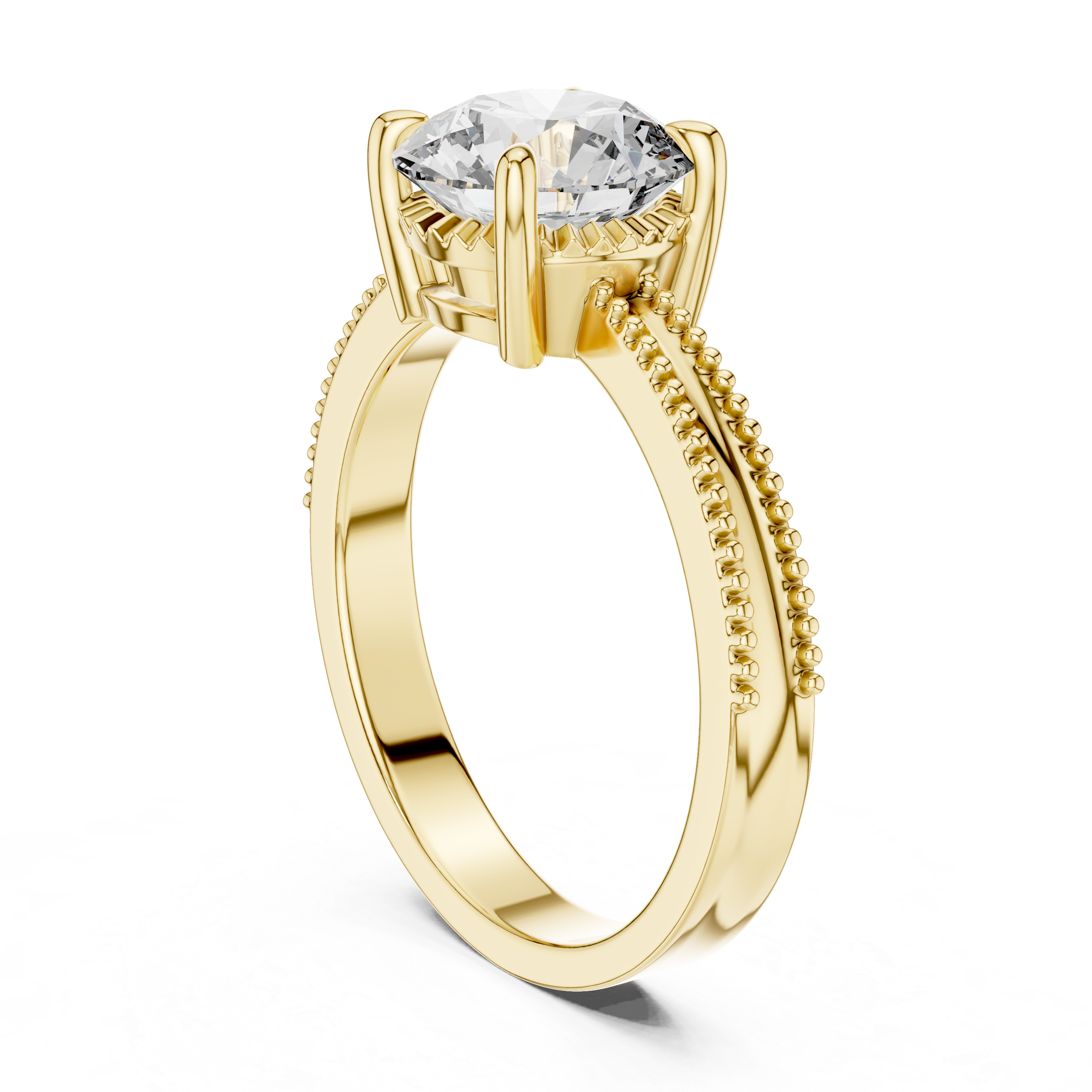 Round Solitaire Lab Grown Diamond Ring