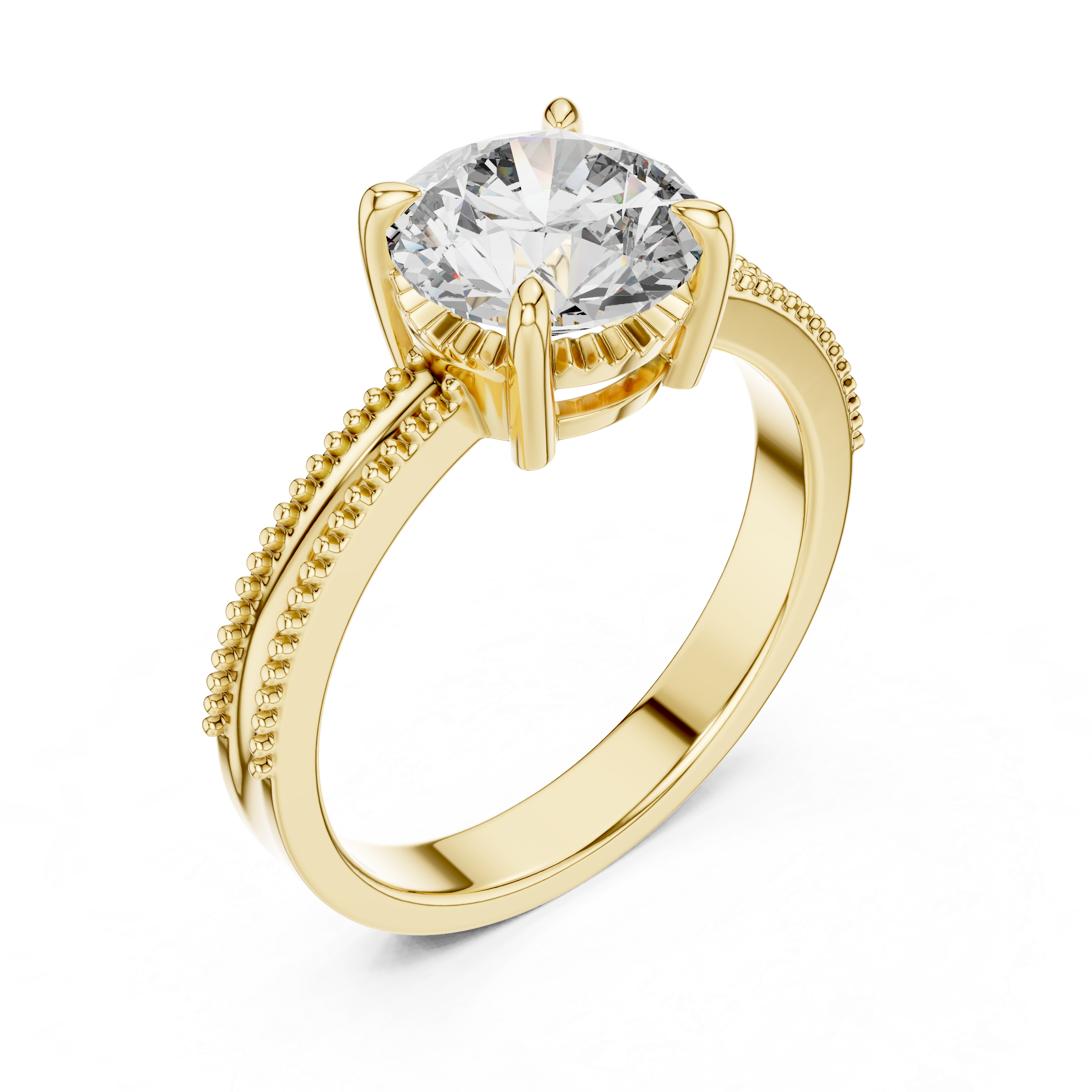 Round Solitaire Lab Grown Diamond Ring