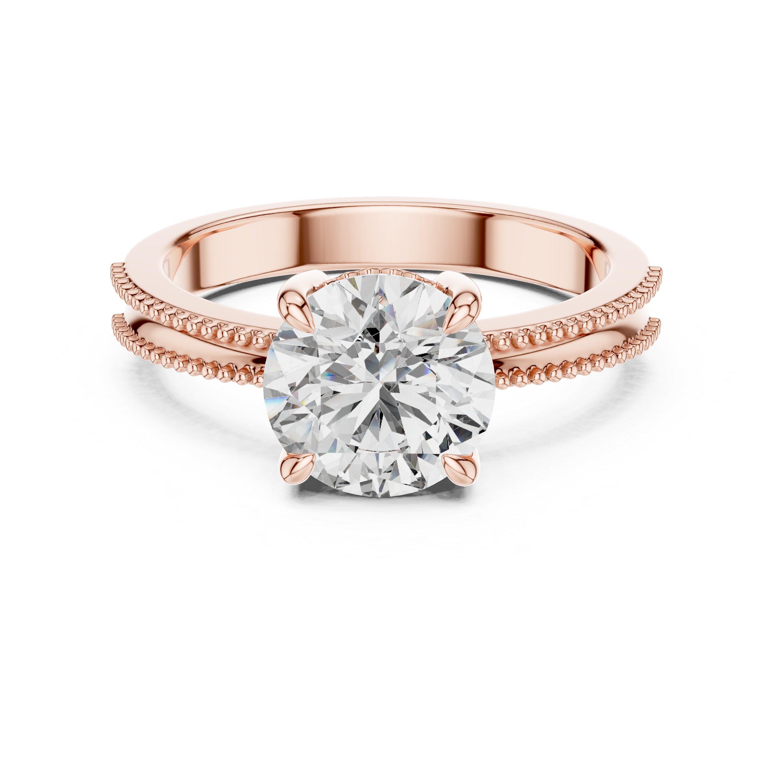 Round Solitaire Lab Grown Diamond Ring