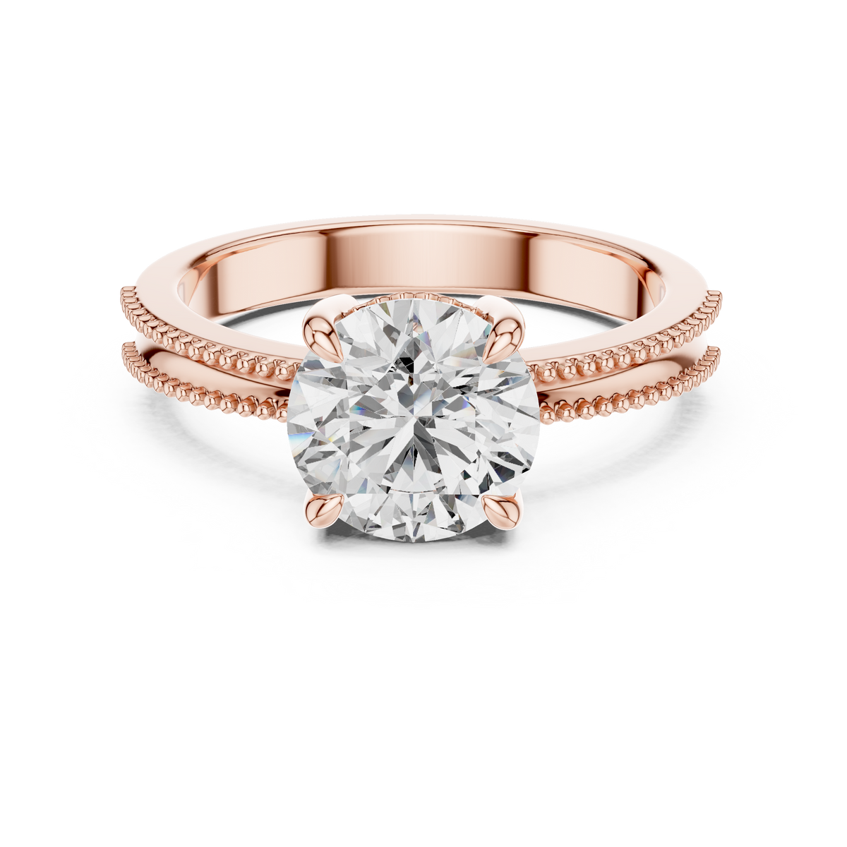 Round Solitaire Lab Grown Diamond Ring