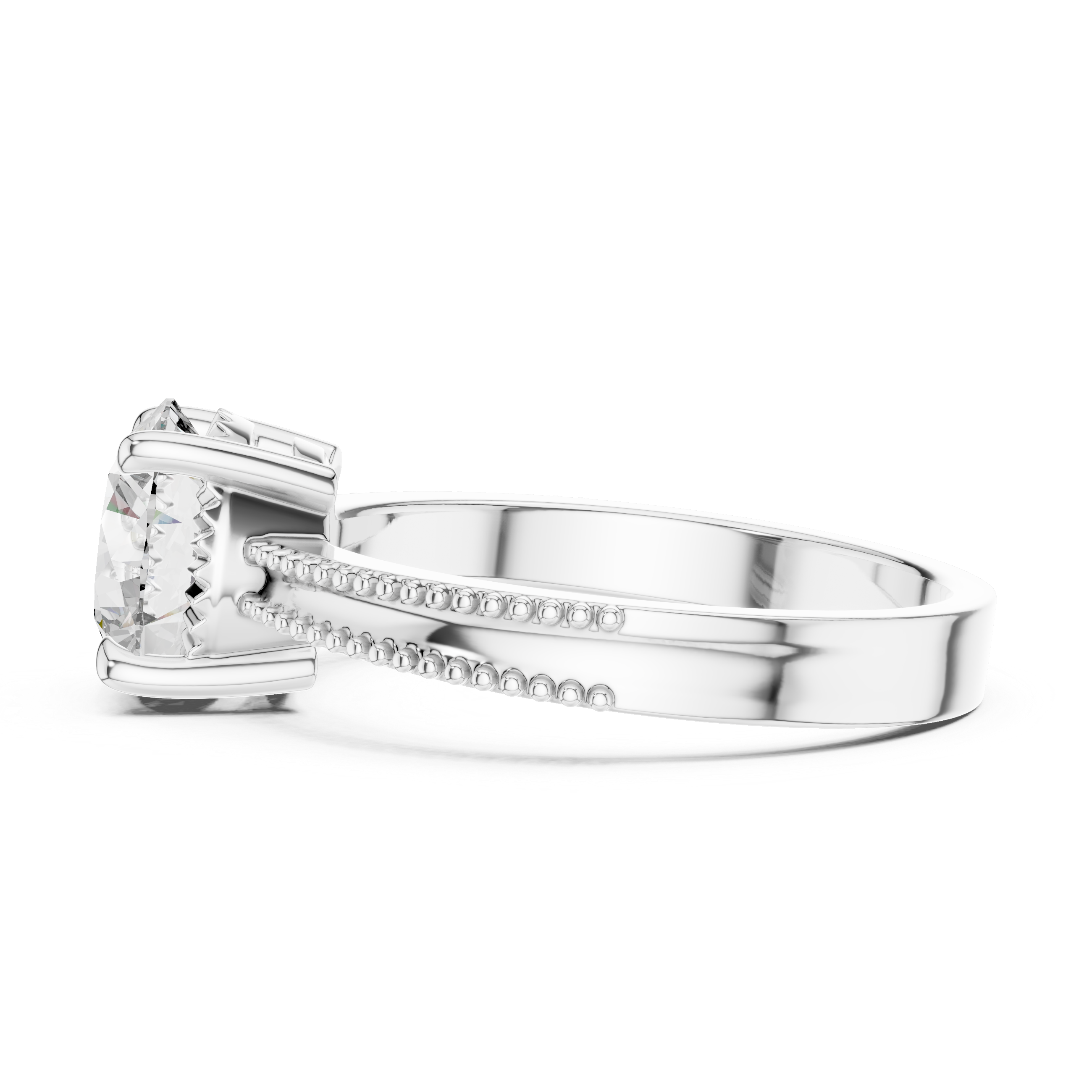 Round Solitaire Lab Grown Diamond Ring