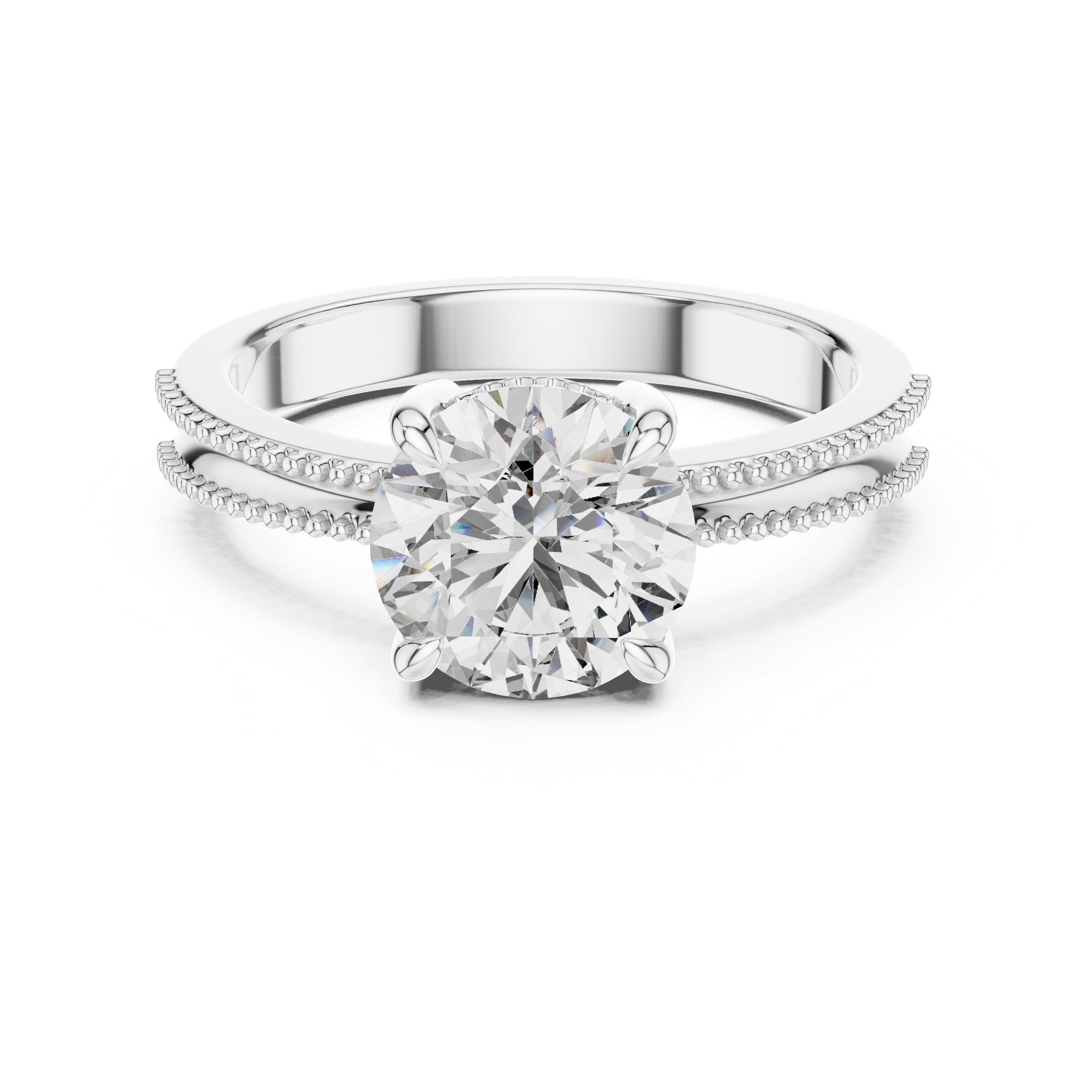 Round Solitaire Lab Grown Diamond Ring