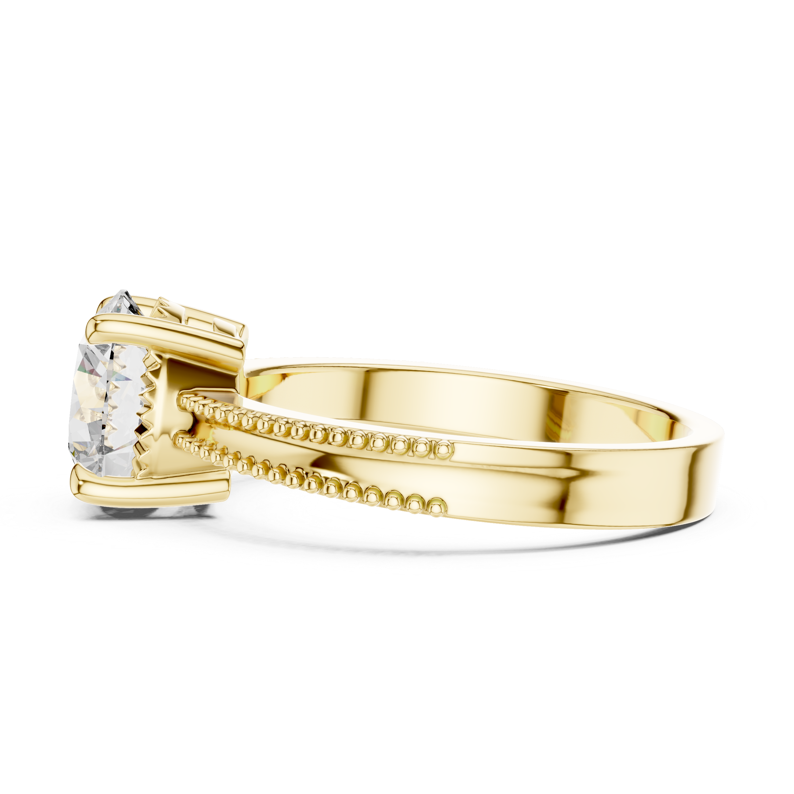 Round Solitaire Lab Grown Diamond Ring