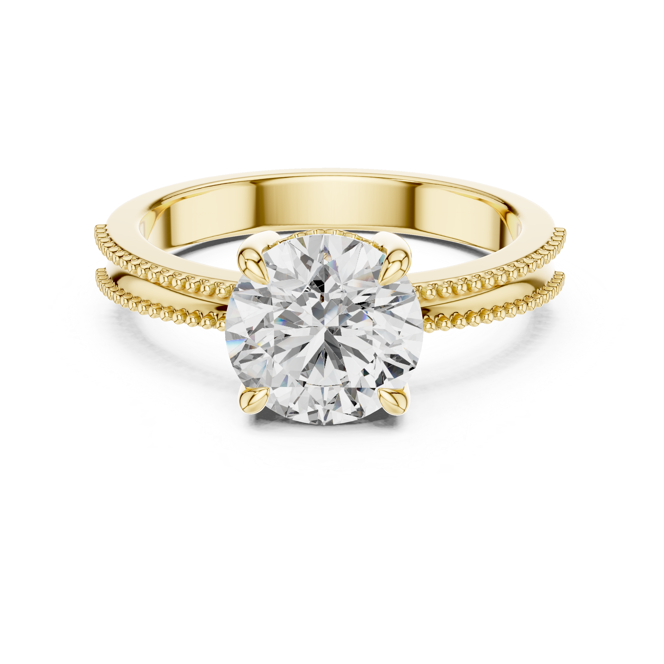Round Solitaire Lab Grown Diamond Ring