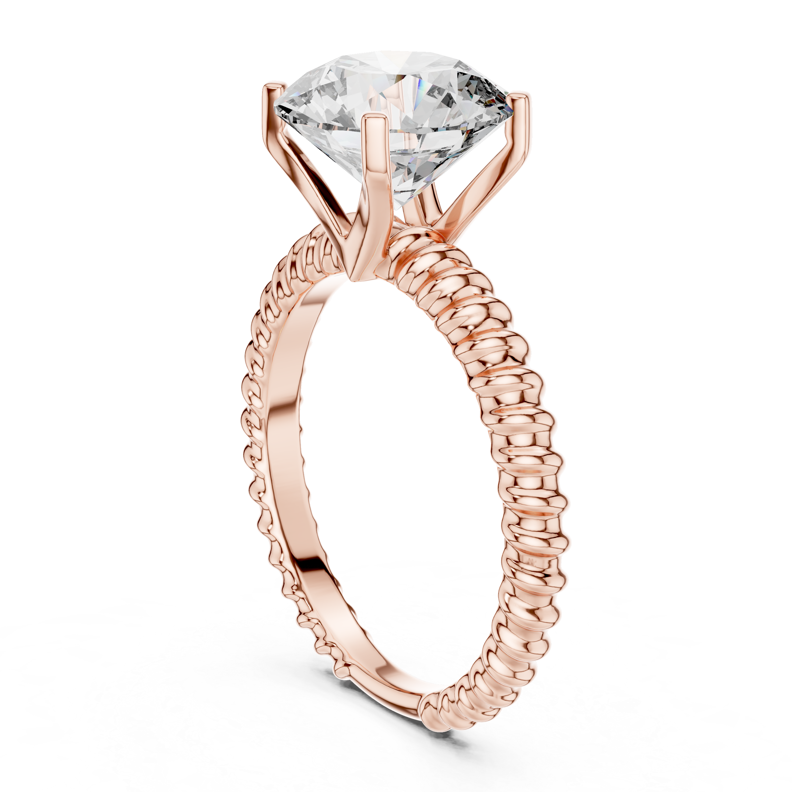 Round Solitaire Lab Grown Diamond Ring