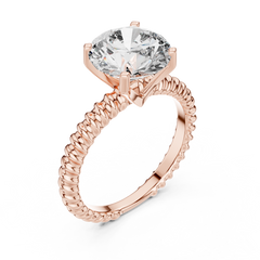 Round Solitaire Lab Grown Diamond Ring