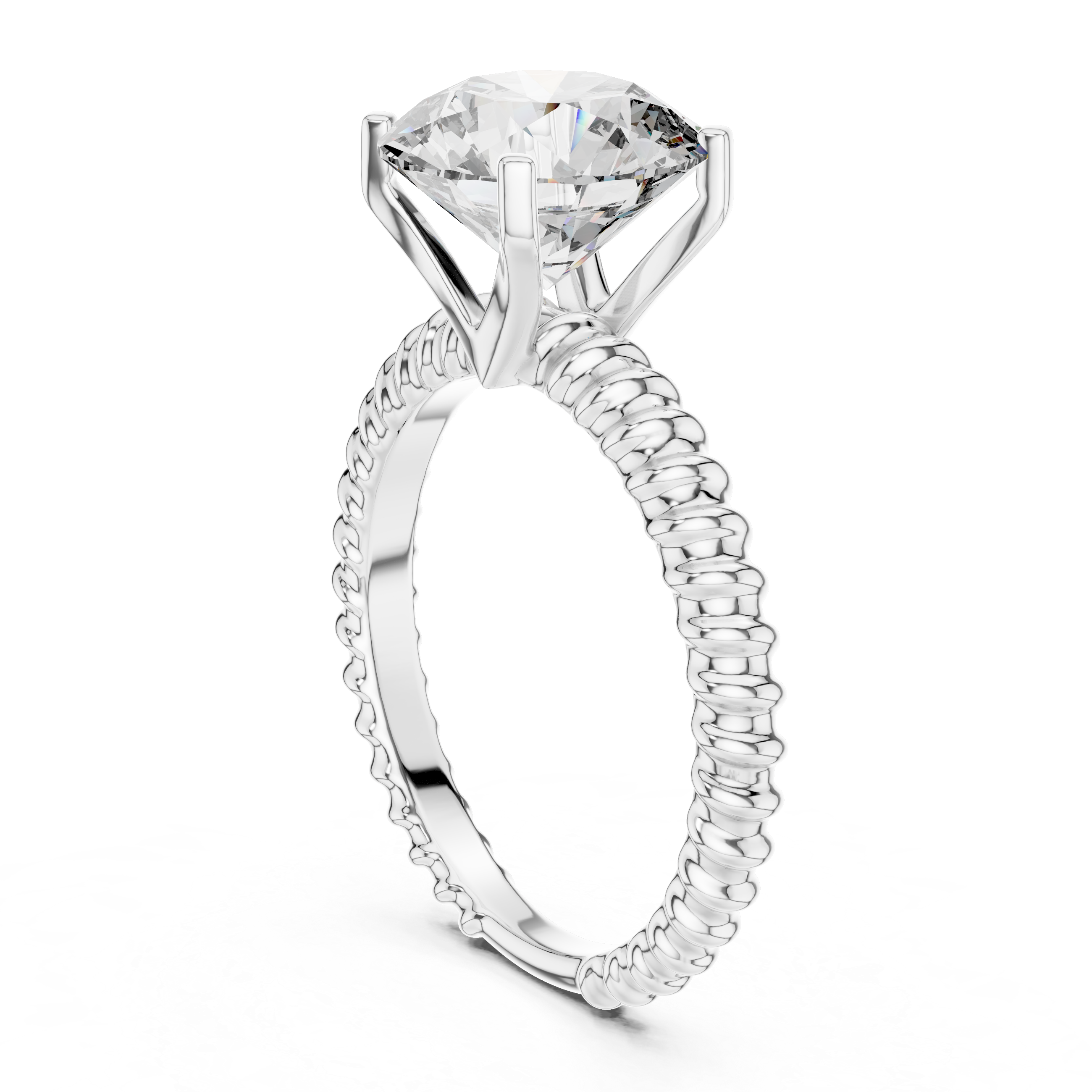 Round Solitaire Lab Grown Diamond Ring