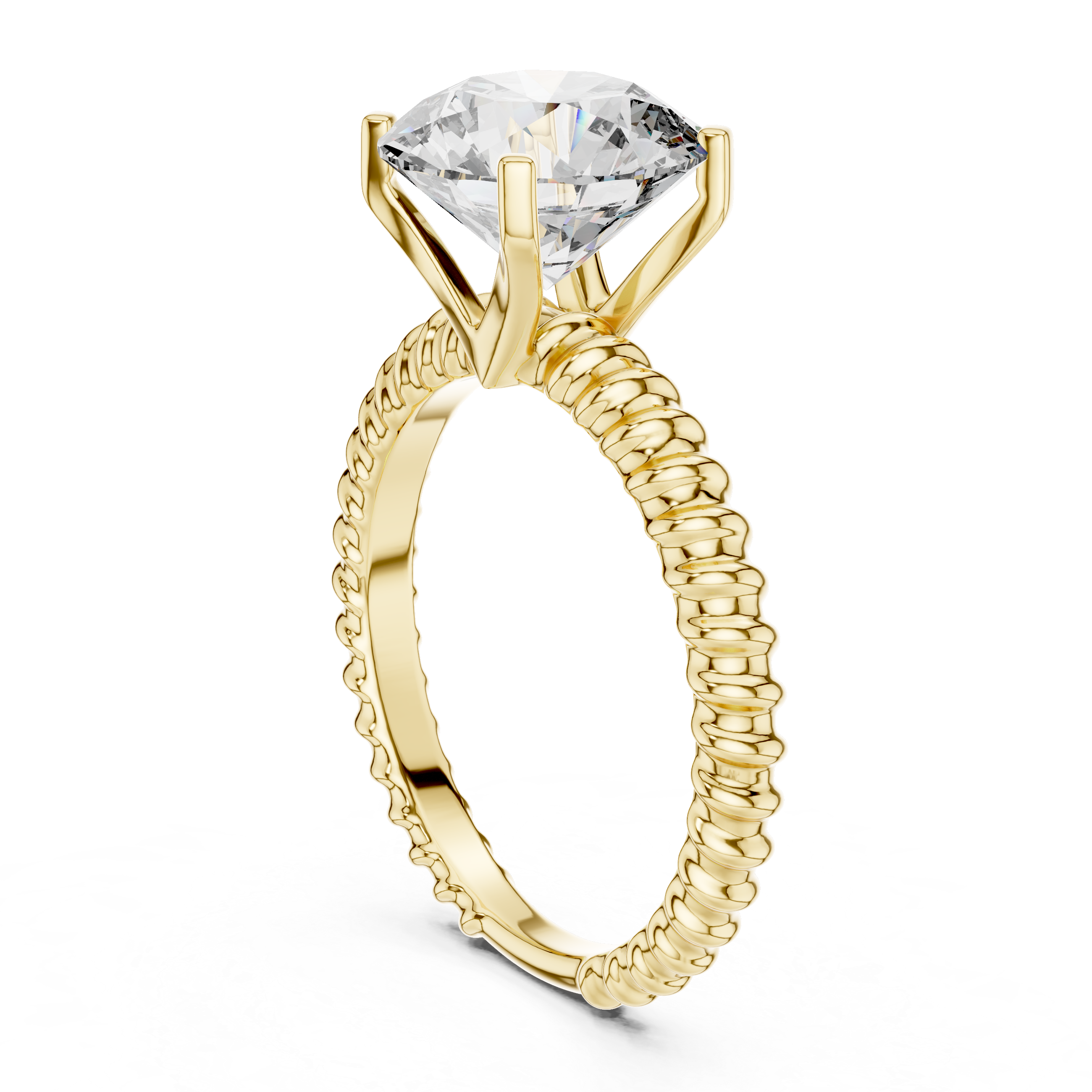 Round Solitaire Lab Grown Diamond Ring