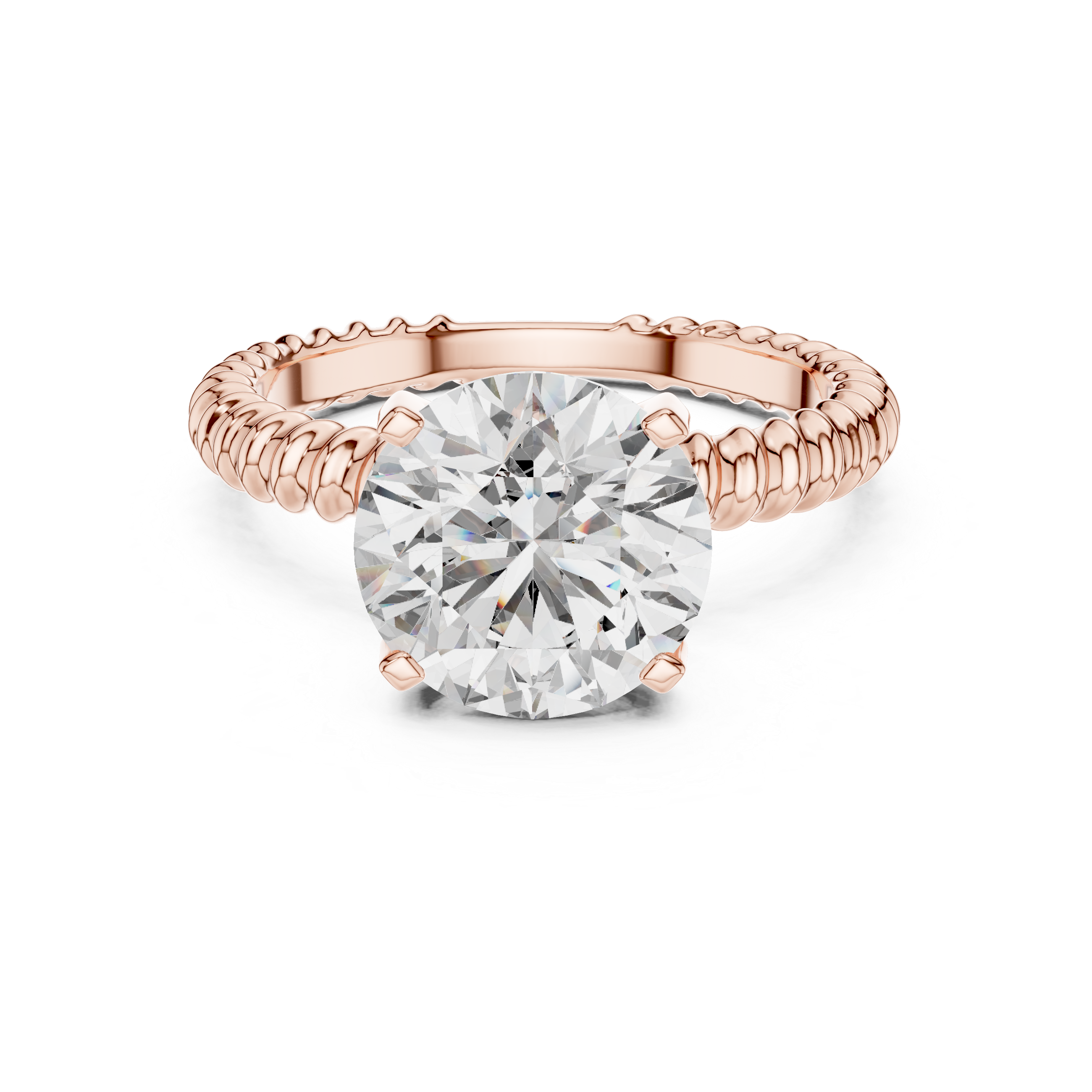 Round Solitaire Lab Grown Diamond Ring