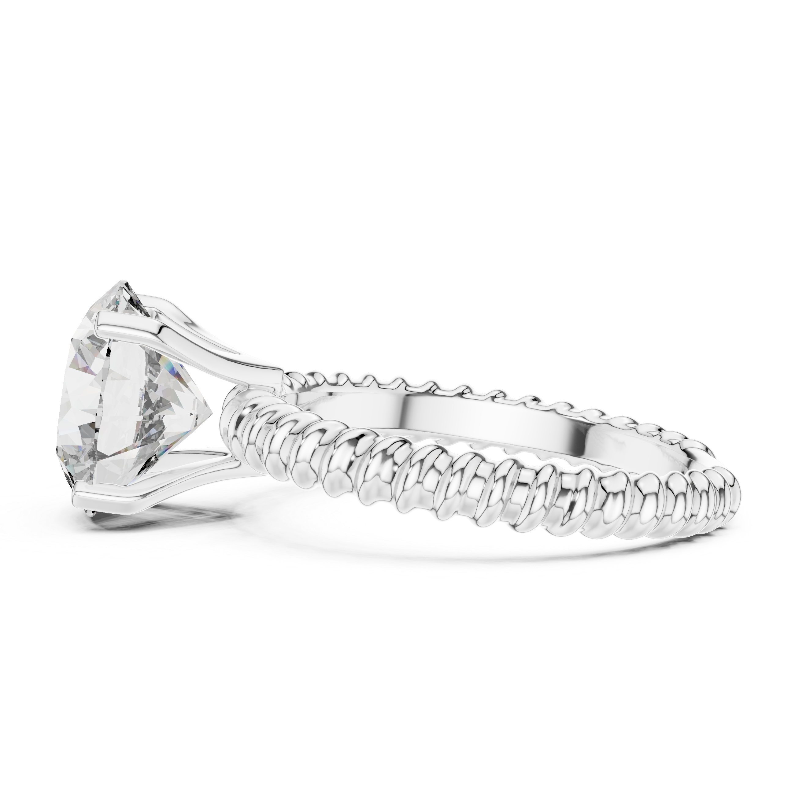 Round Solitaire Lab Grown Diamond Ring