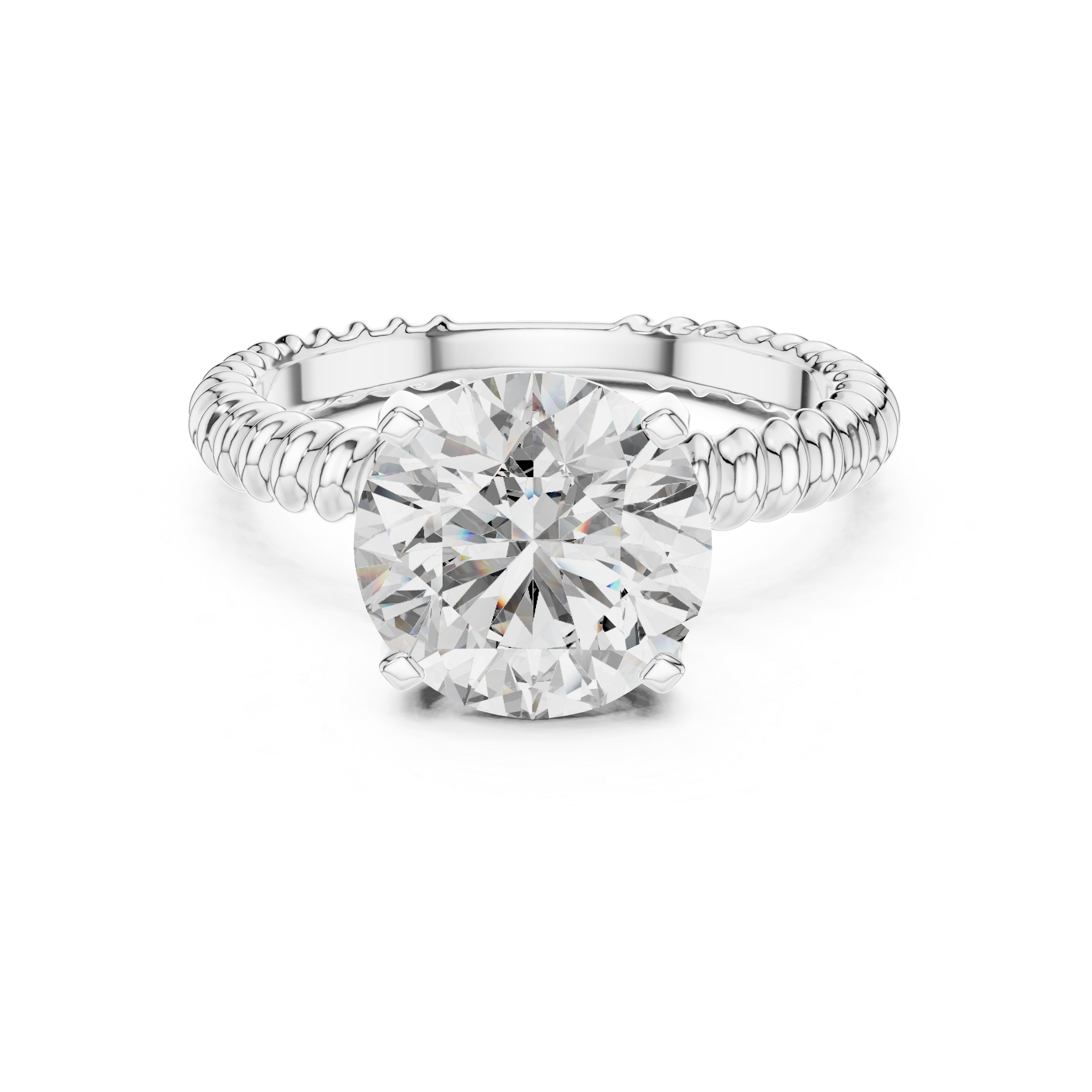 Round Solitaire Lab Grown Diamond Ring