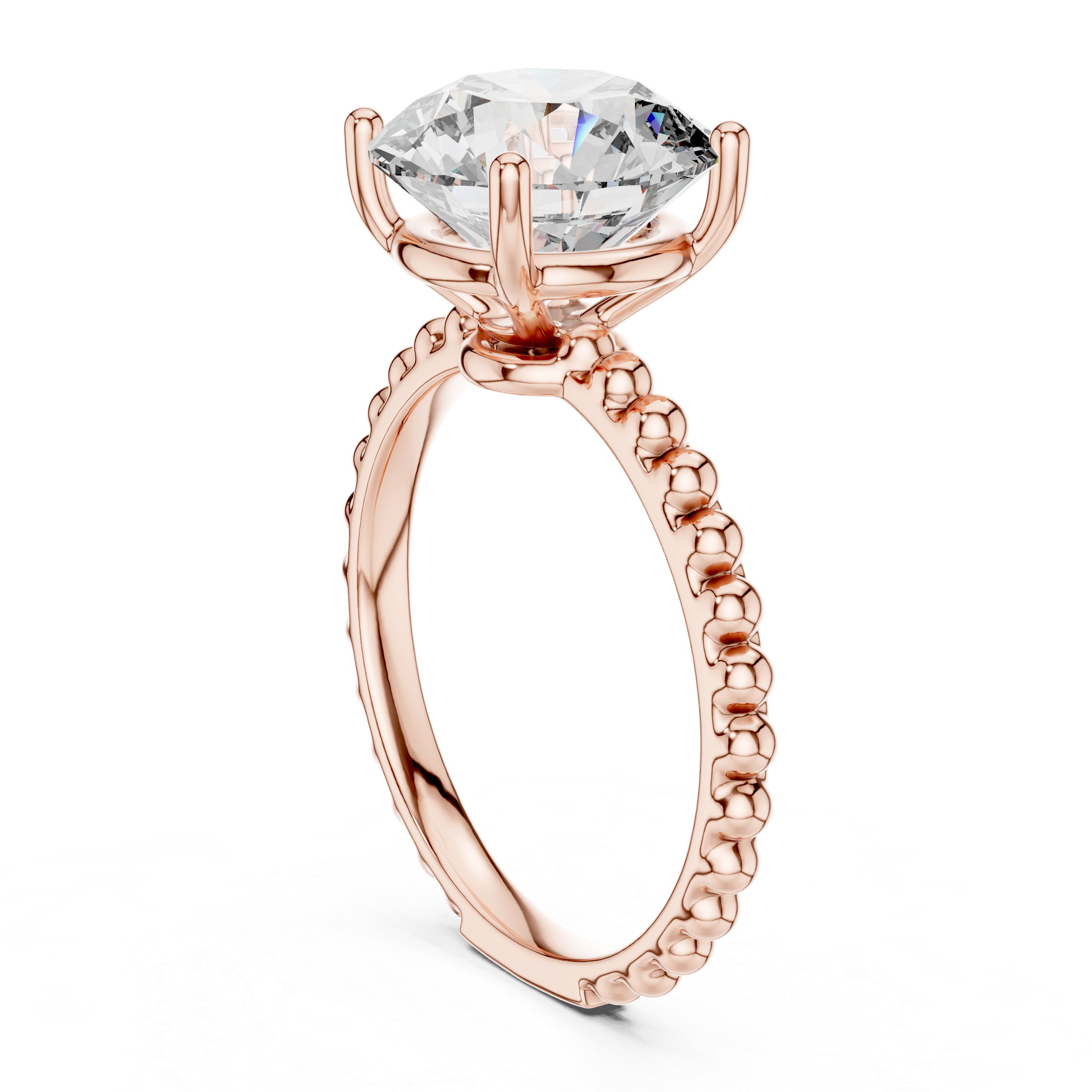 Round Solitaire Lab Grown Diamond Ring
