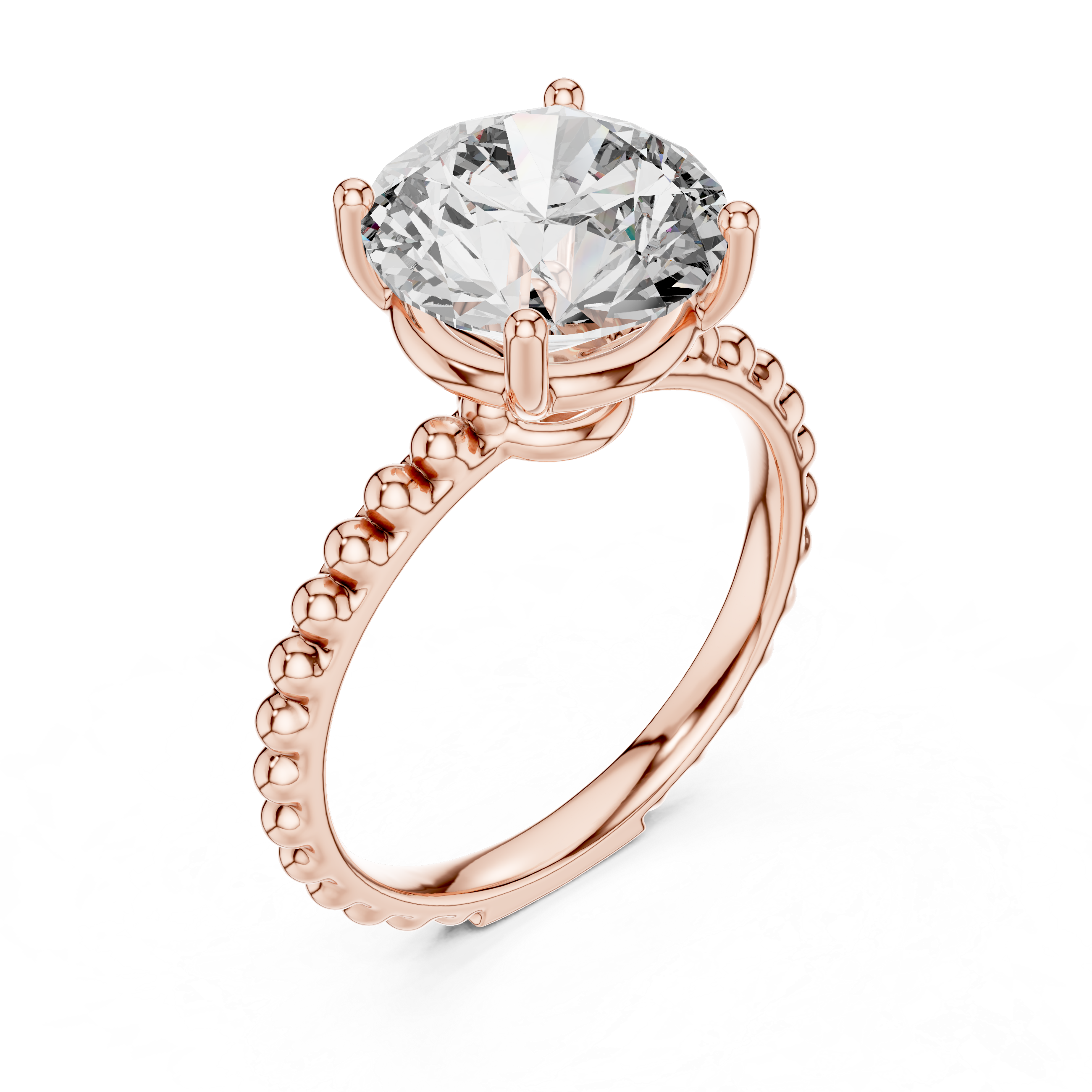 Round Solitaire Lab Grown Diamond Ring