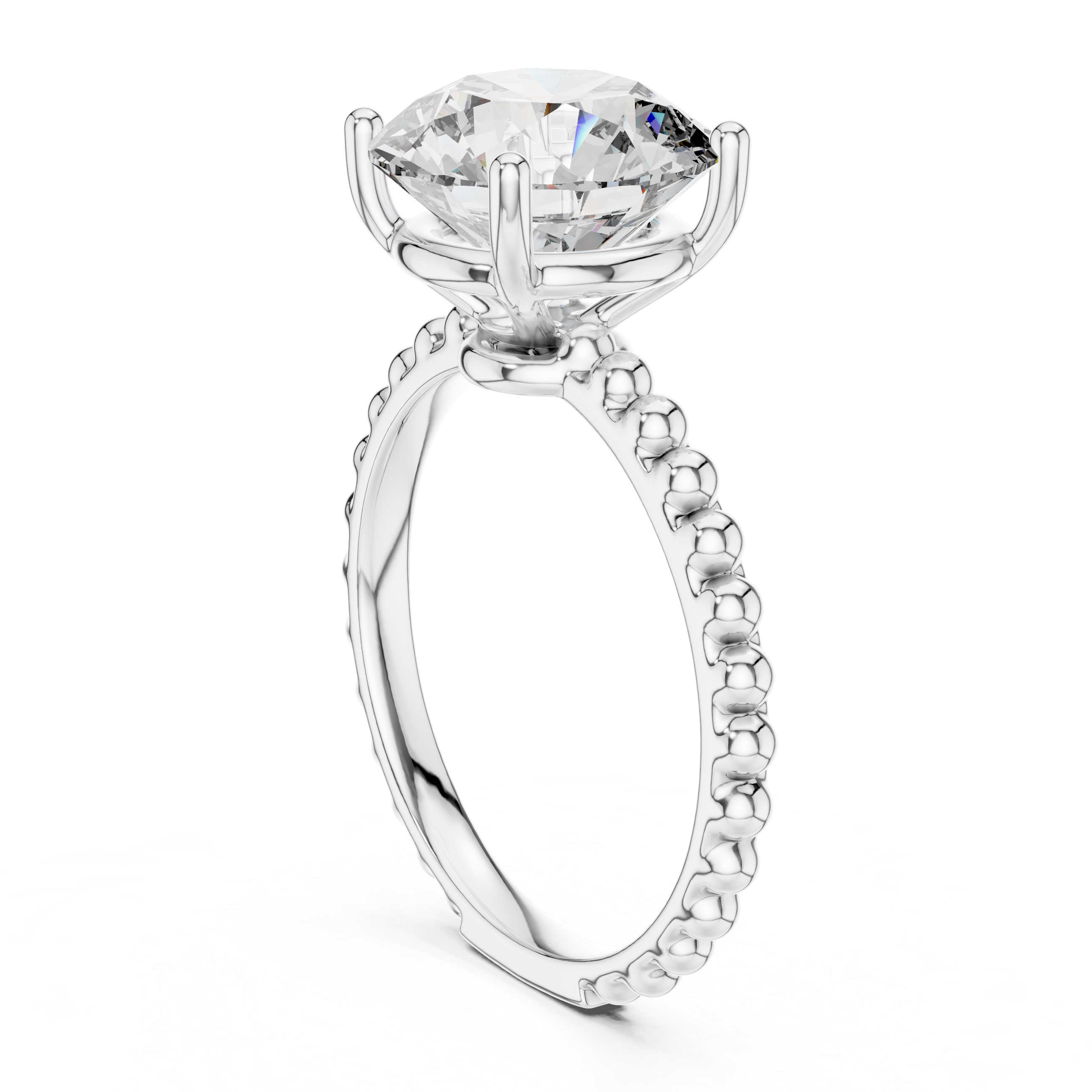 Round Solitaire Lab Grown Diamond Ring