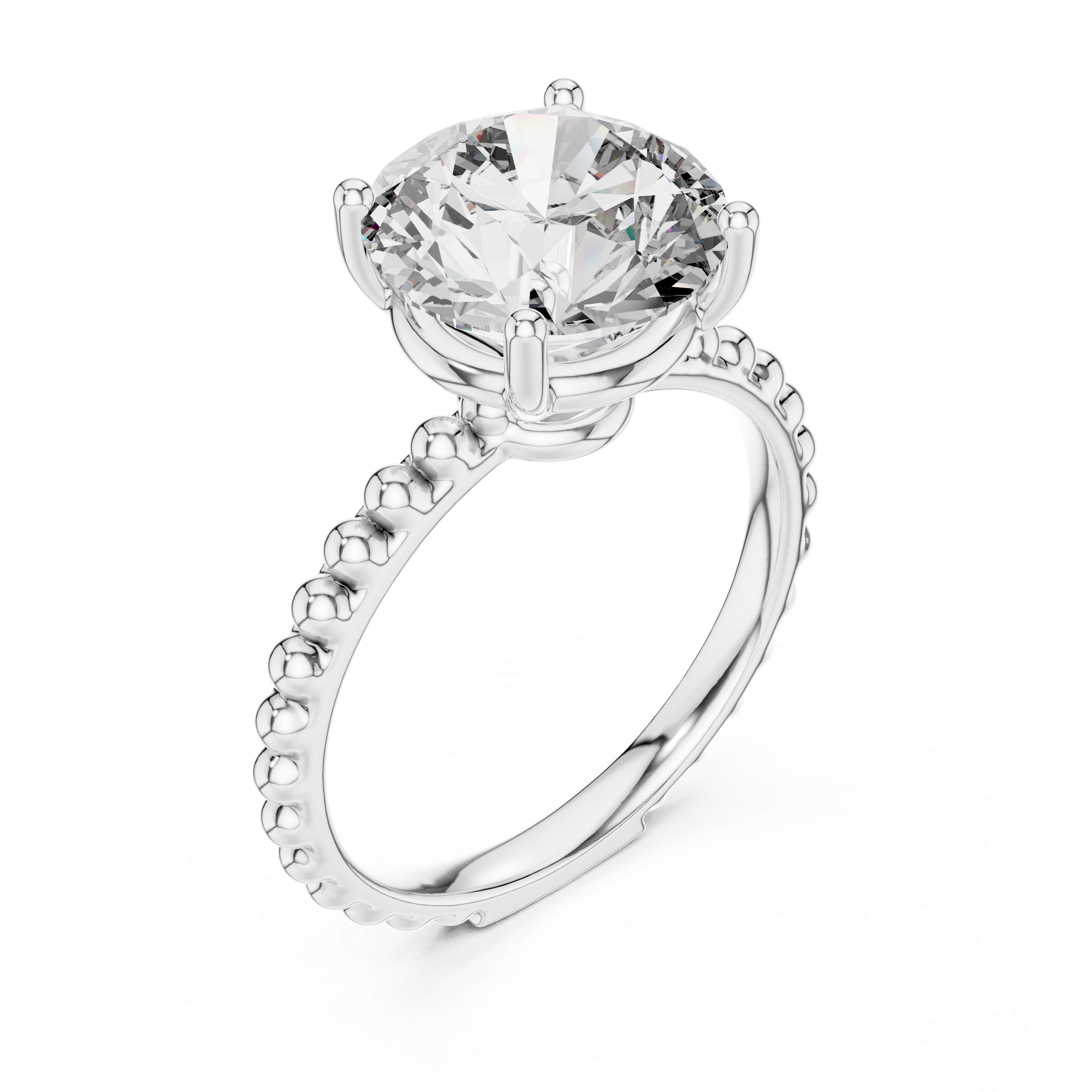 Round Solitaire Lab Grown Diamond Ring