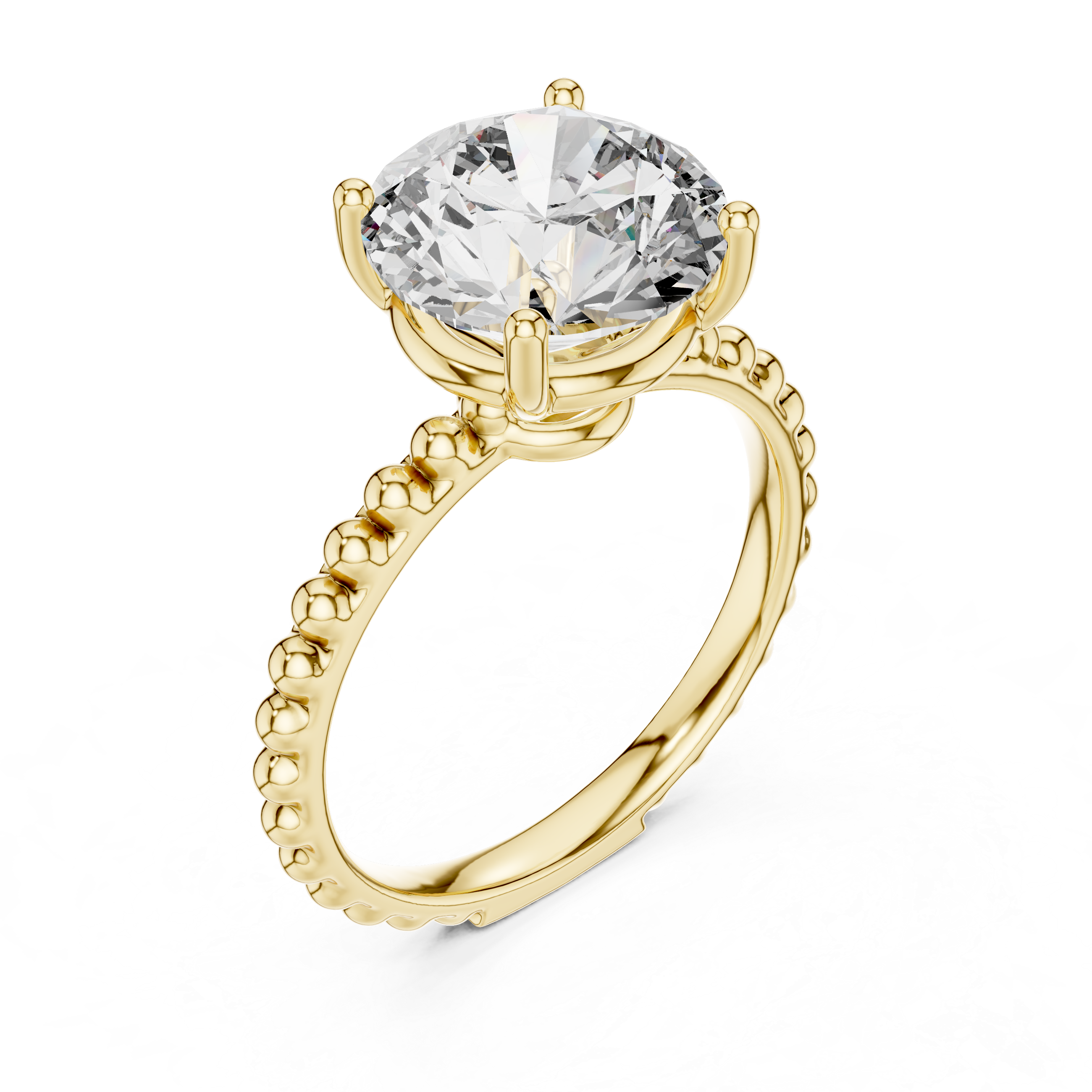 Round Solitaire Lab Grown Diamond Ring
