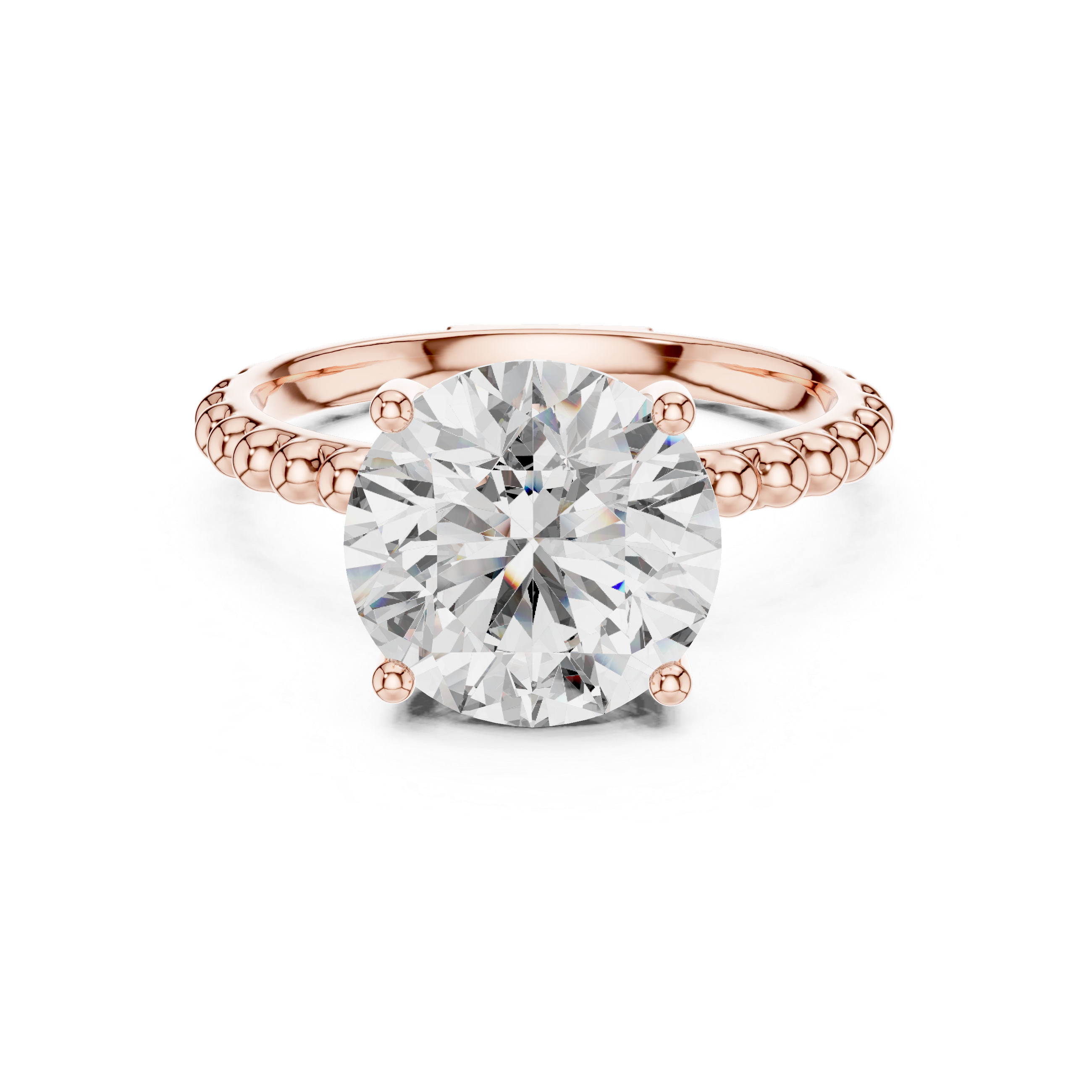Round Solitaire Lab Grown Diamond Ring