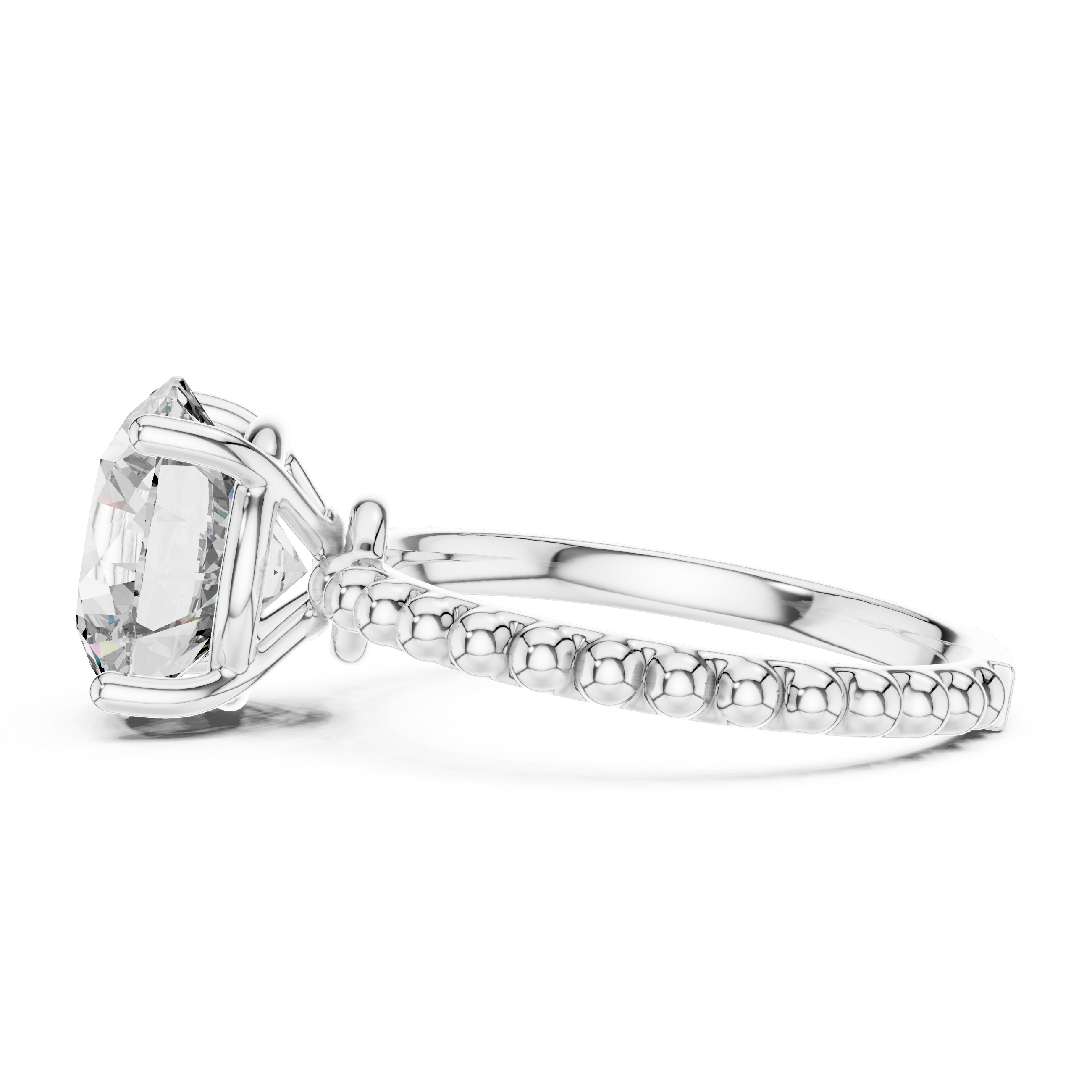 Round Solitaire Lab Grown Diamond Ring