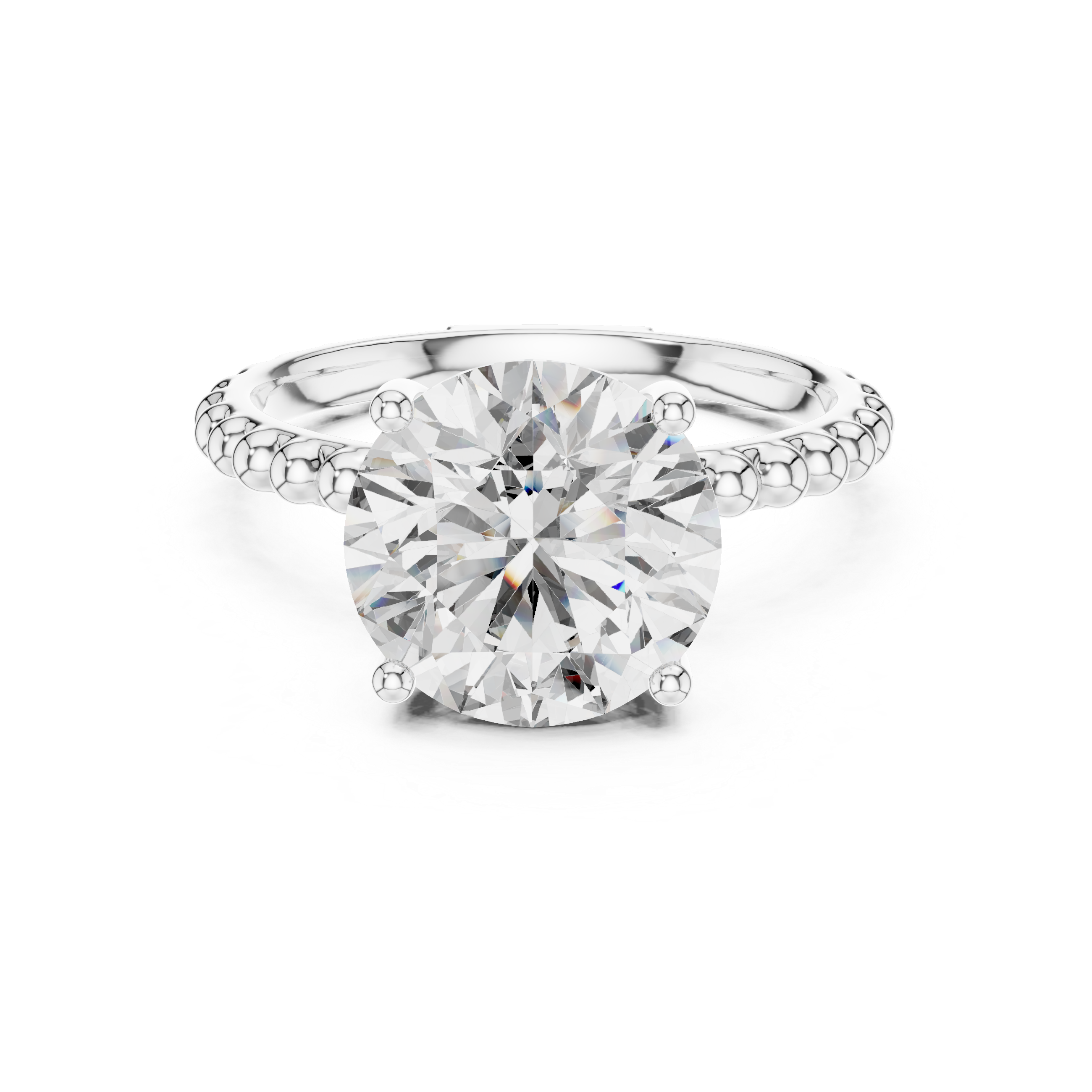 Round Solitaire Lab Grown Diamond Ring