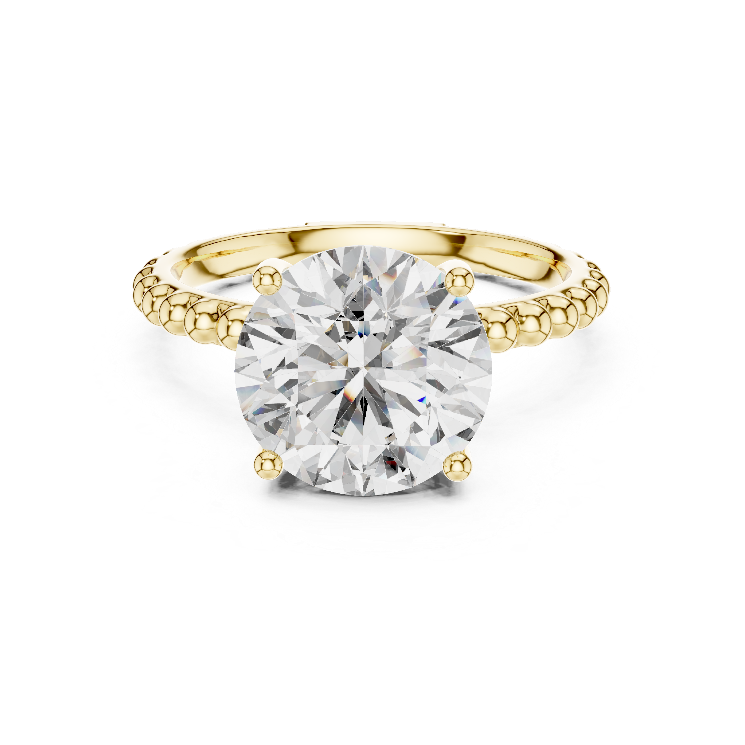 Round Solitaire Lab Grown Diamond Ring