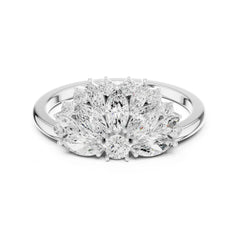 Women's Pear Lab Grown Diamond Cluster Ring