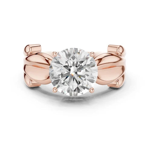 Round Lab Grown Diamond Solitaire Engagement Ring