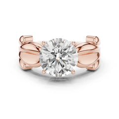 Round Lab Grown Diamond Solitaire Engagement Ring