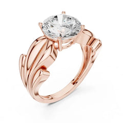 Round Lab Grown Diamond Solitaire Engagement Ring