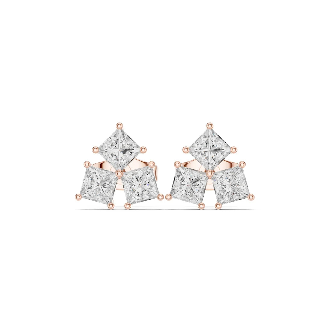 Princess Stud Lab Grown Diamond Earrings