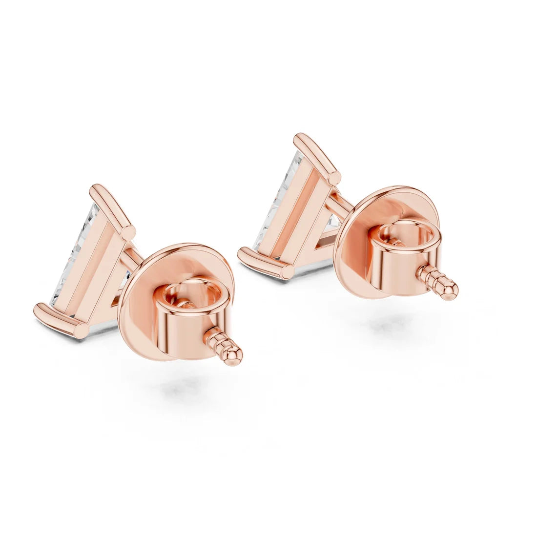 Triangular-cut Stud Lab Grown Diamond Earrings
