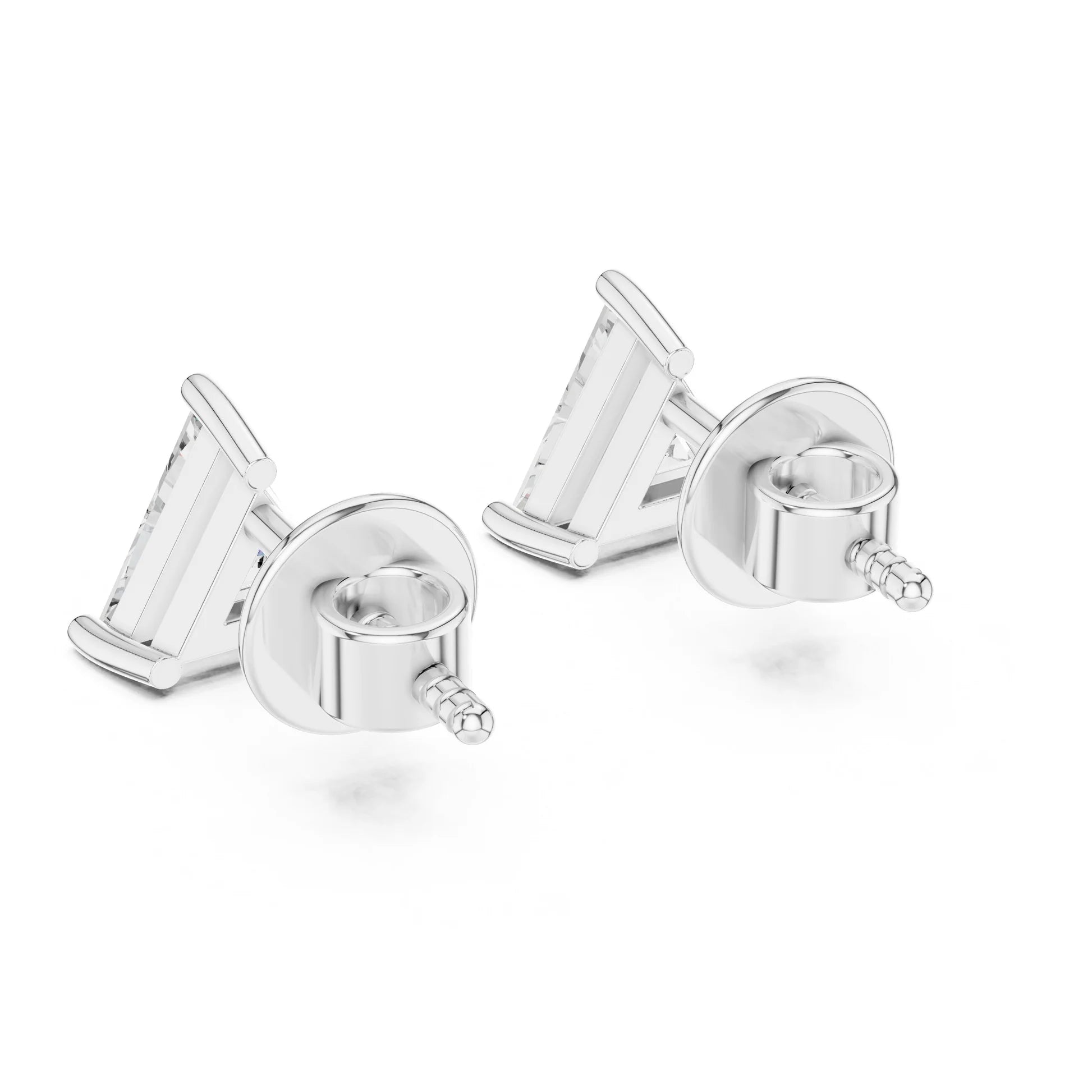 Triangular-cut Stud Lab Grown Diamond Earrings