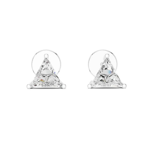 Triangular-cut Stud Lab Grown Diamond Earrings