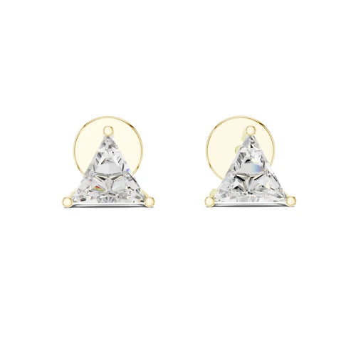 Triangular-cut Stud Lab Grown Diamond Earrings
